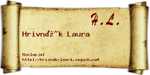 Hrivnák Laura névjegykártya